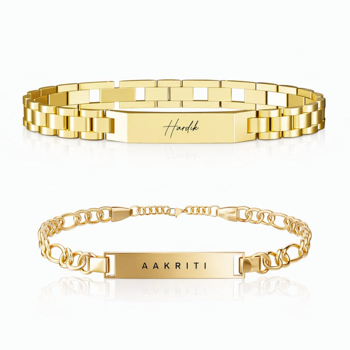 Personalised Stark Couple Bracelets