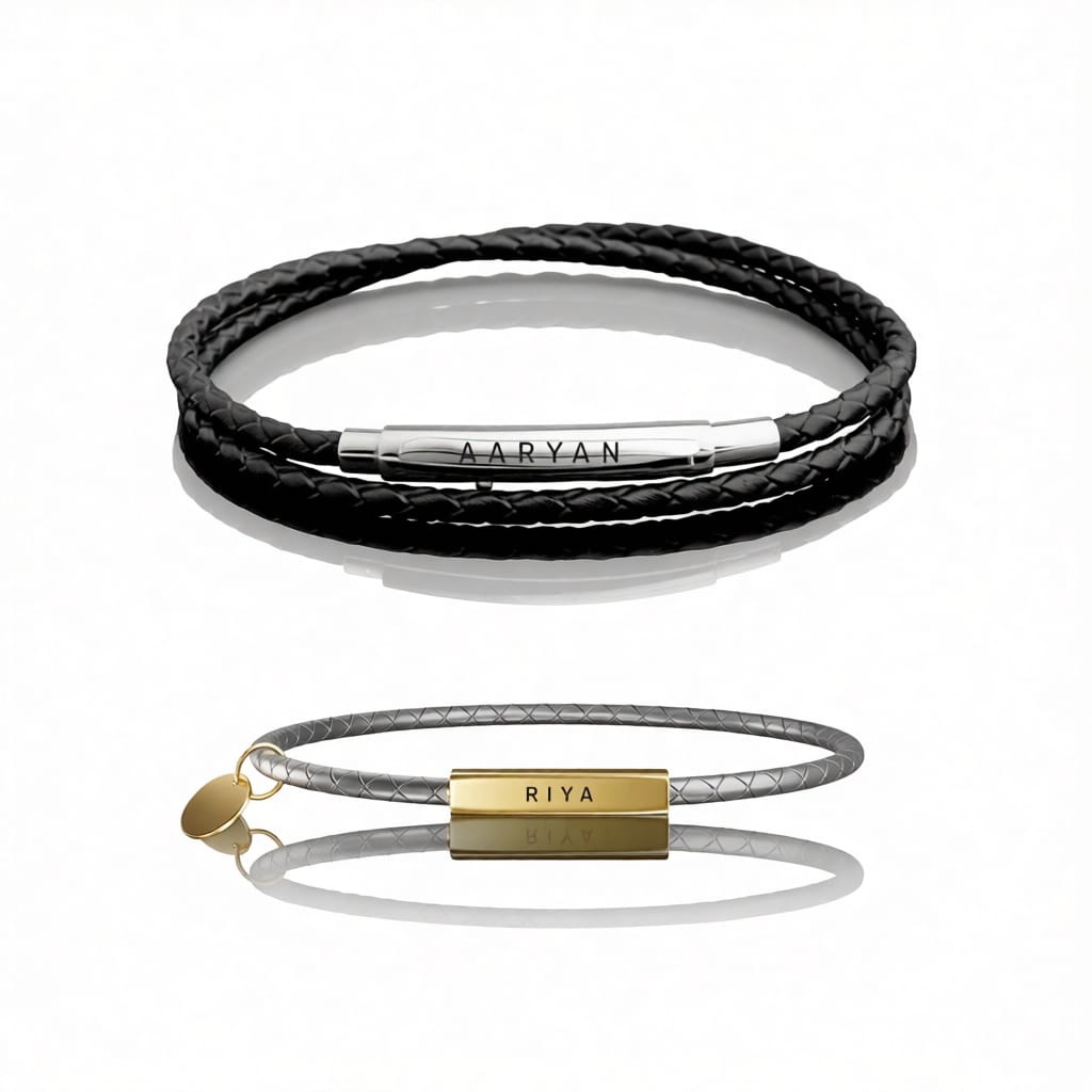 Personalised Link Couple Bracelets