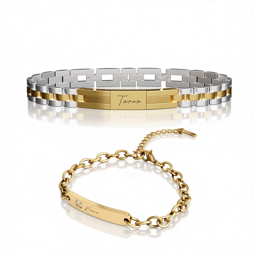 Personalised Garaven Couple Bracelets