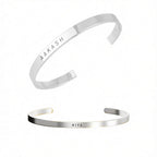 Personalised Silver Couple Bracelets
