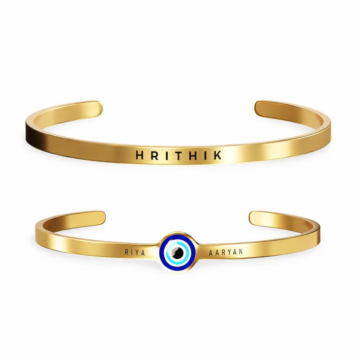 Personalised Evil Eye Couple Bracelets