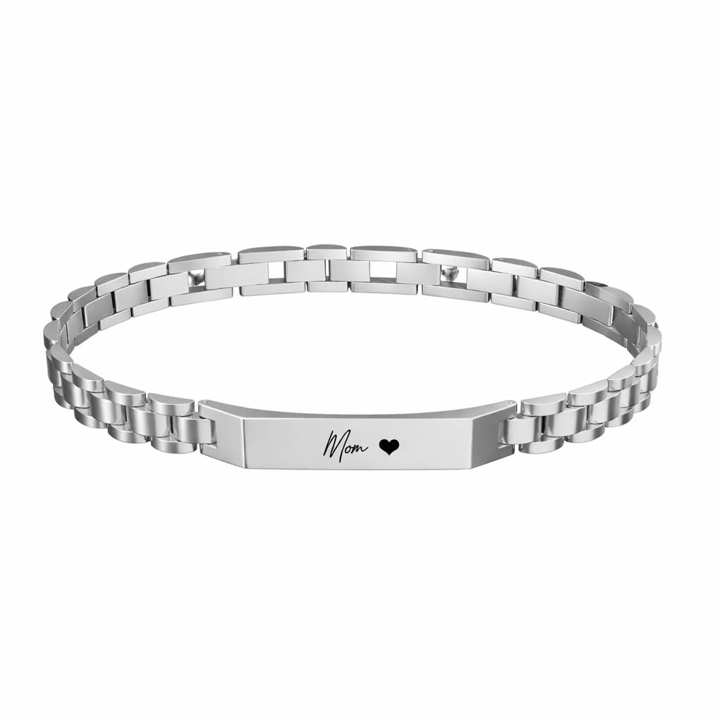 Personalised Stark Silver Bracelet