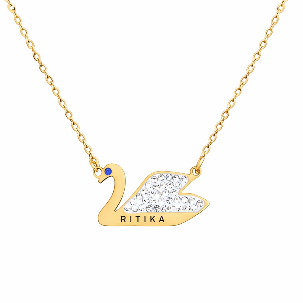 Personalised Swan Pendant