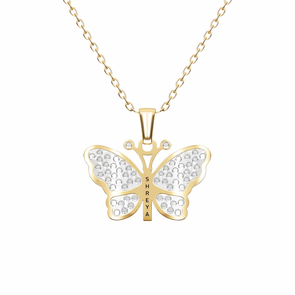 Personalised Butterfly Pendant