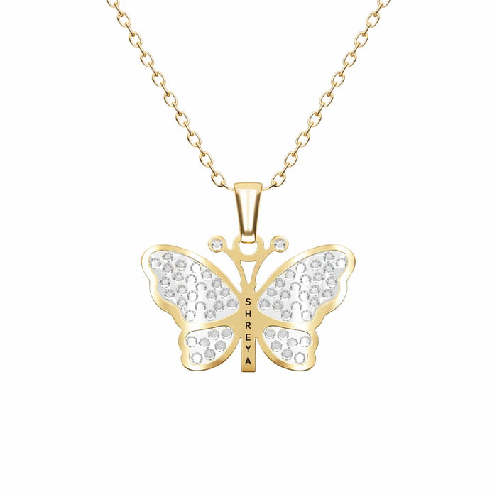 Personalised Butterfly Pendant