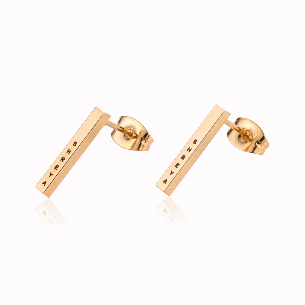Personalised Cuboid Earrings