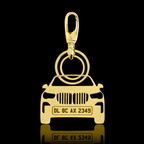 Personalised Gold Plated Car Keychain
