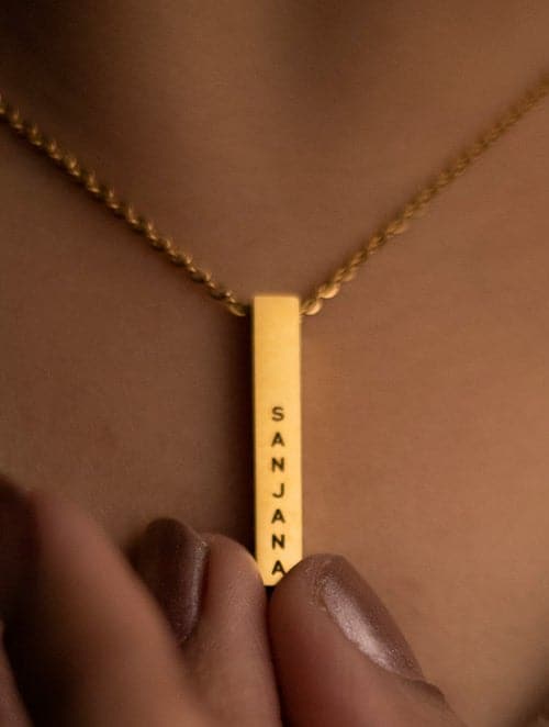 Personalised Cuboid Pendant