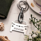 Personalised Number Plate Car Keychain