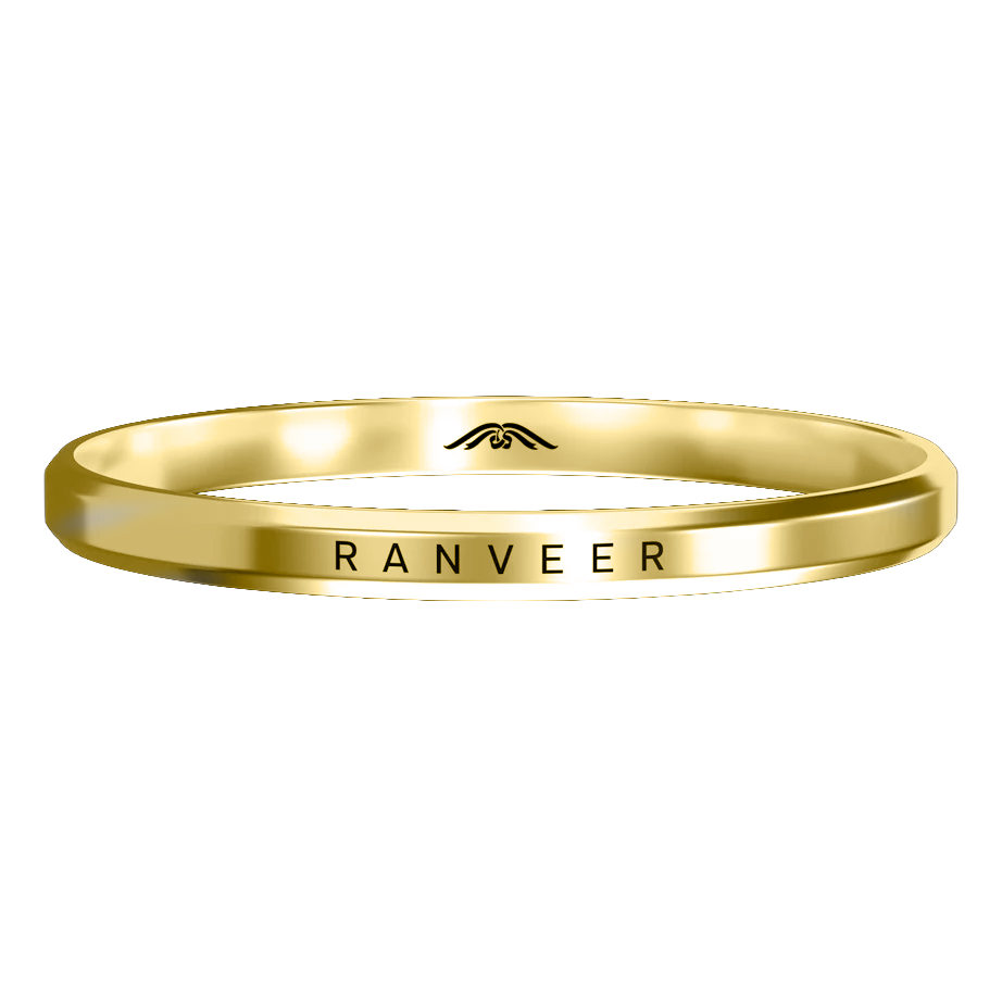 Personalised Classic Gold Kada