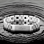 Personalised Stark Silver Bracelet