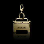 Personalised Gold Plated Car Keychain